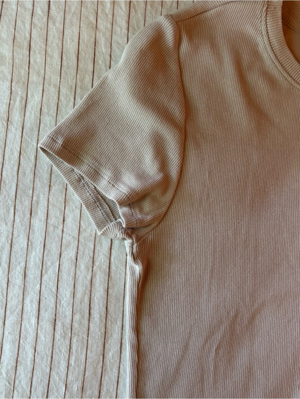 Organic Basics Core Ribbed Tee, XL - Picture 3 of 4
